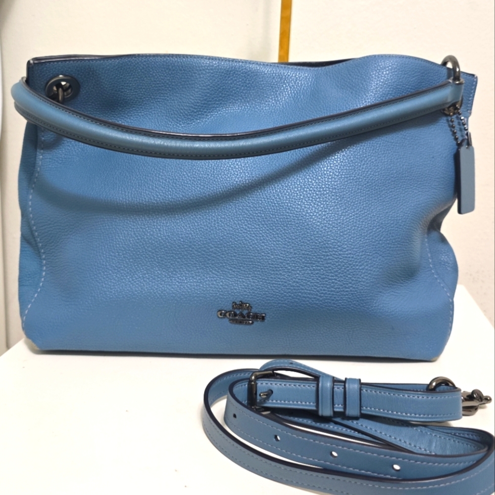 Coach Pebbled Leather Shoulder Bag